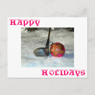 Golfers Greetings Holiday Postcard