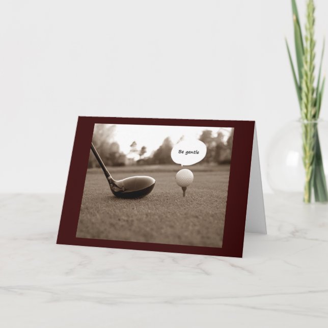 GOLFER'S HUMOROUS BIRTHDAY WISHES CARD (Front)