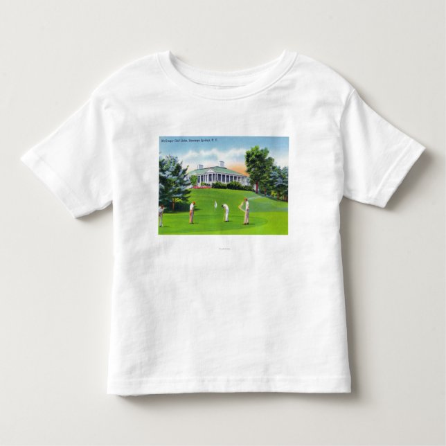 Golfers on McGregor Golf Links Scene Toddler T-Shirt (Front)