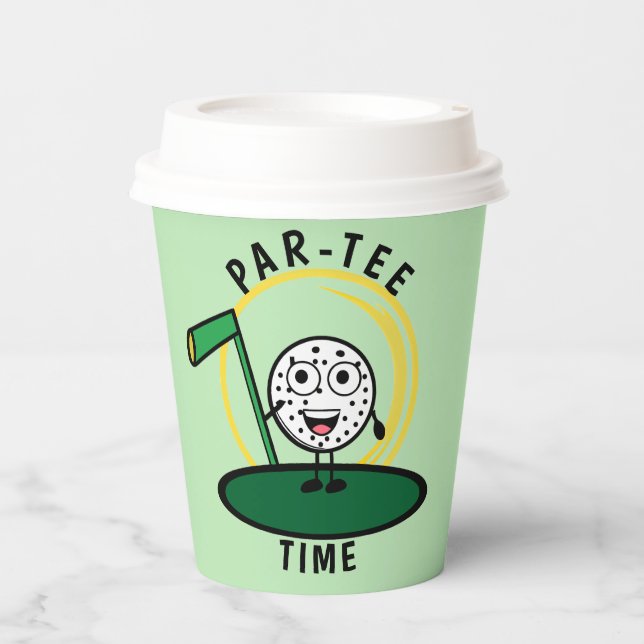 Golfers Par-Tee Time Paper Cups (Front)