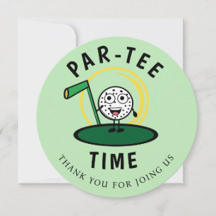 Golfers Par-Tee Time Thank You Card