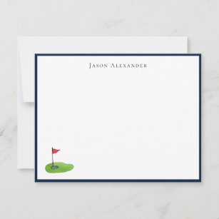 Golfers personalises Note Card