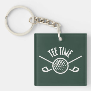 Golfers Tee Time Key Ring