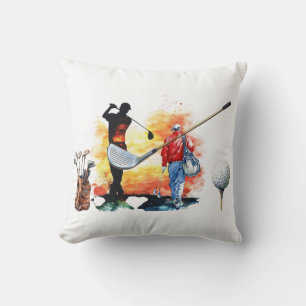 Golfers Tee Time Men's Basic T-Shirt Cushion