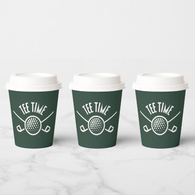 Golfers Tee Time Paper Cups (Multi)