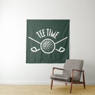 Golfers Tee Time Tapestry