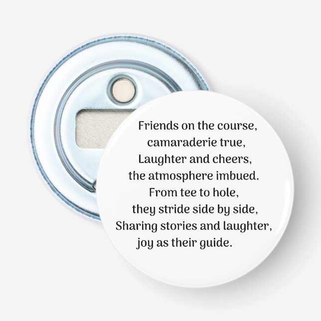 Golfer's thrill bottle opener (Front)