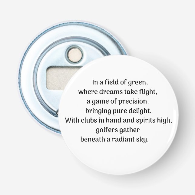 Golfer's thrill bottle opener (Front)