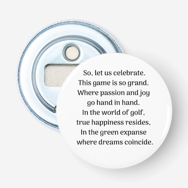 Golfer's thrill bottle opener (Front)