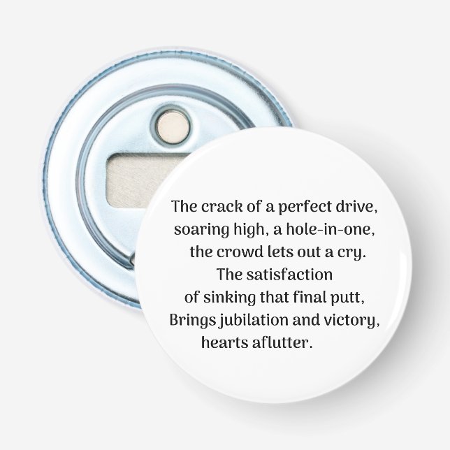 Golfer's thrill bottle opener (Front)