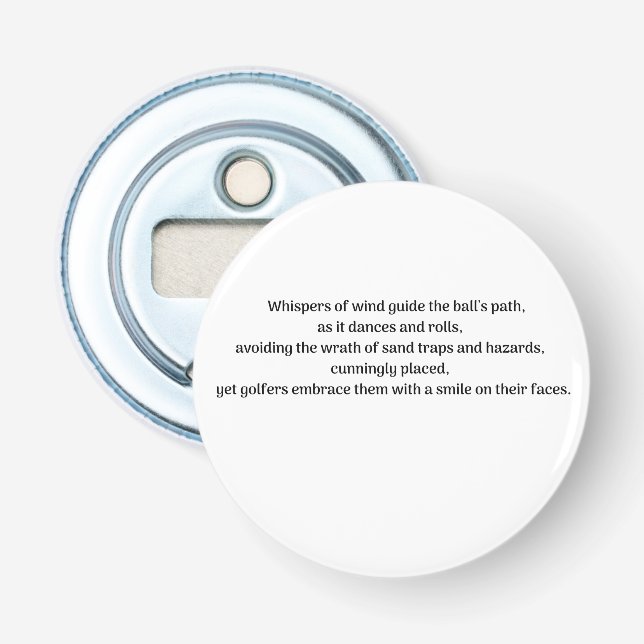 Golfer's thrill bottle opener (Front)