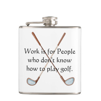 Golfer's Vinyl Wrapped Flask