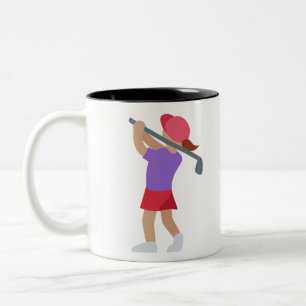 golffemale Two-Tone coffee mug