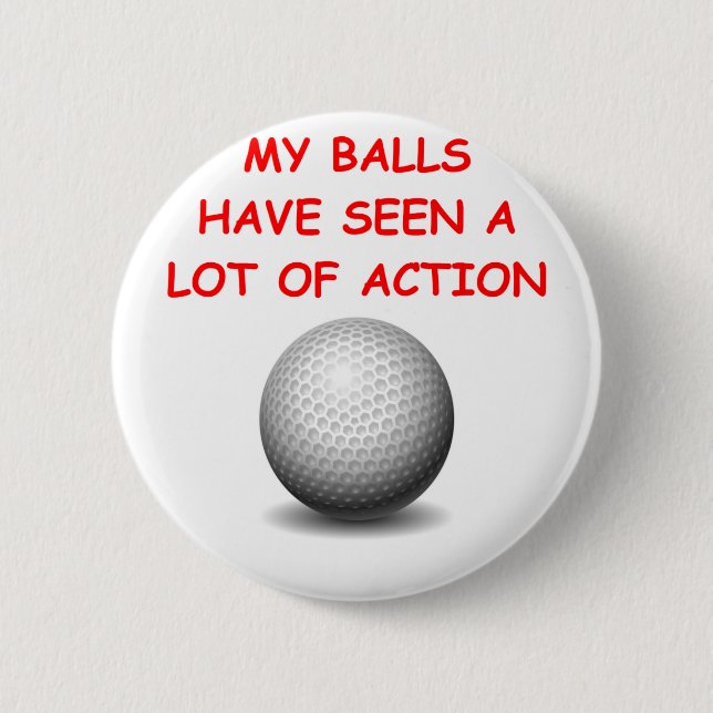 golfing 6 cm round badge (Front)