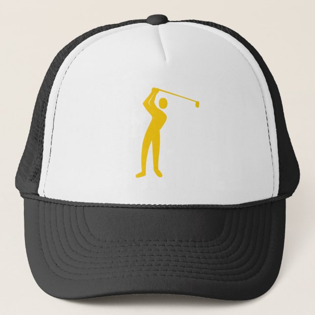 Golfing - Amber Trucker Hat (Front)