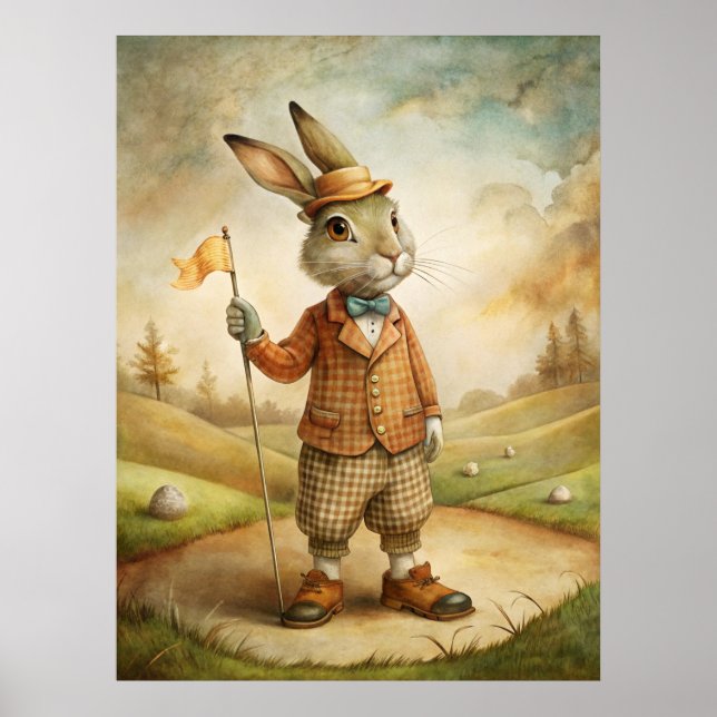 Golfing Animal Poster (Front)