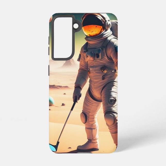 Golfing Astronaught Samsung Galaxy S21 Case (Back)