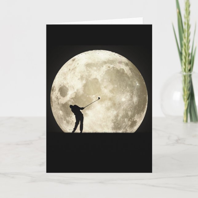 Golfing At Night Card (Front)