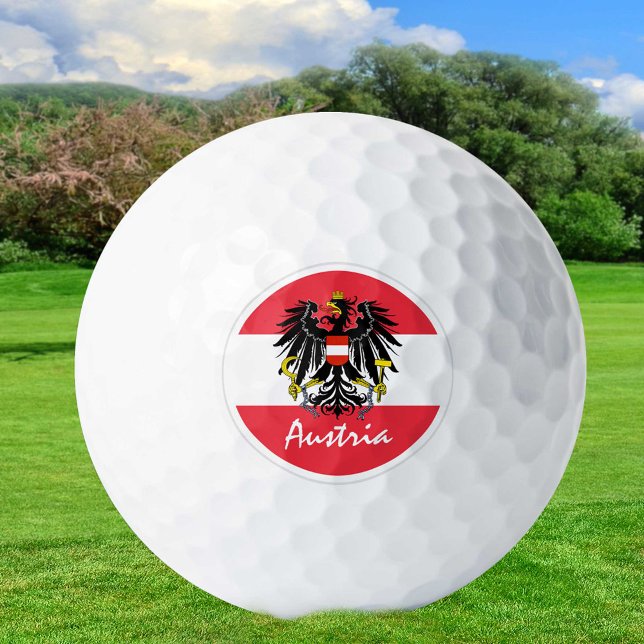 Golfing Austria & Austrian Flag / Golf Ball (Creator Uploaded)