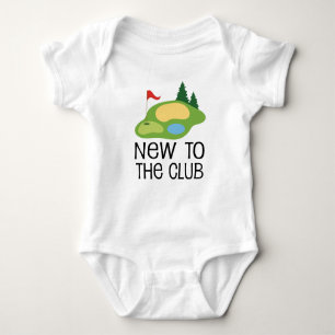 Golfing Baby New to the Club Baby Bodysuit