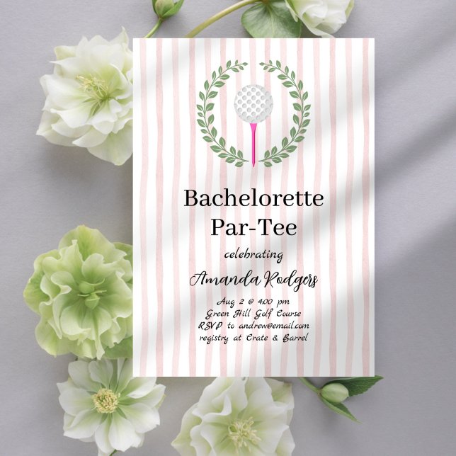 Golfing Bachelorette Par-Tee Invitation (Creator Uploaded)