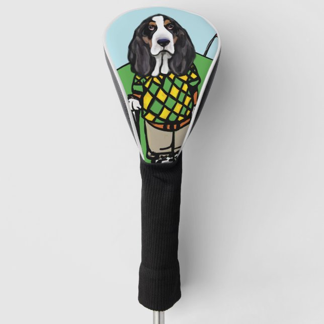GOLFING BASSET GOLF HEAD COVER (Front)