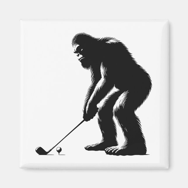 Golfing Bigfoot  Magnet (Front)