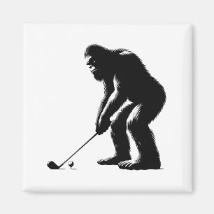 Golfing Bigfoot Magnet