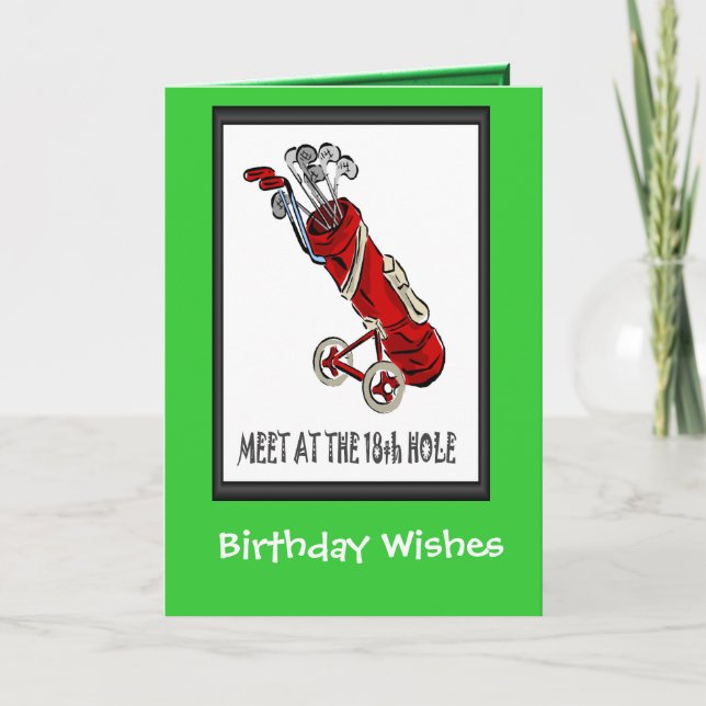 Golfing Birthday cards, My golf bag Card (Front)