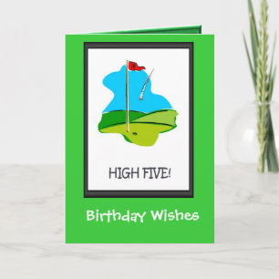 Golfing Birthday cards, The final hole Card