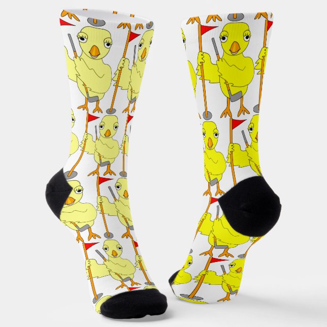 Golfing Chick Socks (Angled)