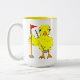 Golfing Chick Two-Tone Coffee Mug
