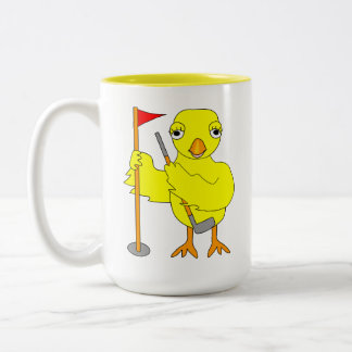 Golfing Chick Two-Tone Coffee Mug