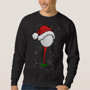 Golfing Christmas Holiday Golf Ball Hat Santa Merr Sweatshirt