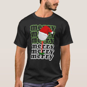 Golfing Christmas Holiday Golf Ball T-Shirt