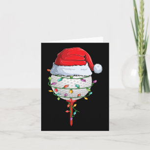 Golfing Christmas Pajama Fun Holiday Golf Ball San Card