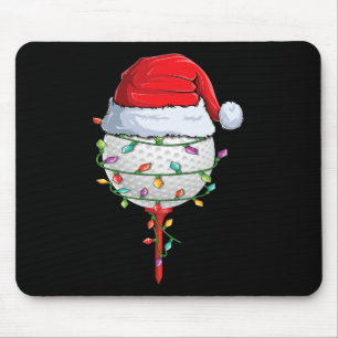 Golfing Christmas Pajama Fun Holiday Golf Ball San Mouse Pad