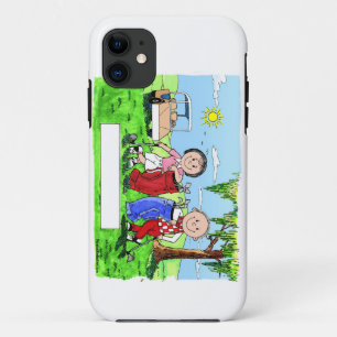 Golfing Couple - Personalised Cartoon iPhone 11 Case