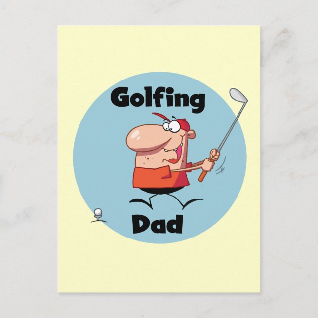 Golfing Dad Tshirts and Gifts Postcard (Front)