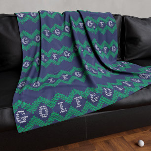 Golfing Dad Ugly Christmas Golf Fleece Blanket
