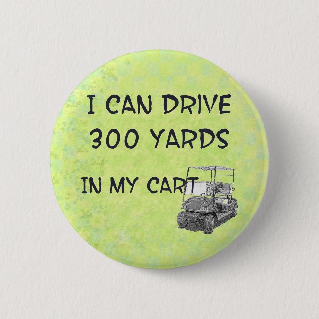 Golfing Drive 6 Cm Round Badge (Front)