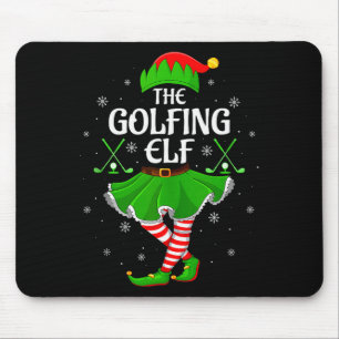 Golfing Elf Christmas Girls Women Elf Squad Xmas F Mouse Pad