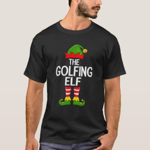 Golfing Elf Xmas Matching Family Elf Squad Christm T-Shirt