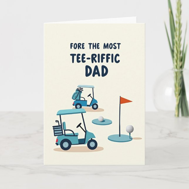 Golfing Fathers Day Art Card (Front)