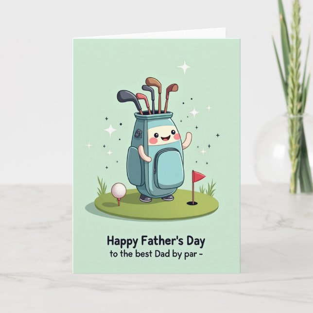 Golfing Fathers Day Character Card (Front)
