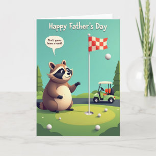 Golfing Fathers Day Critter Card