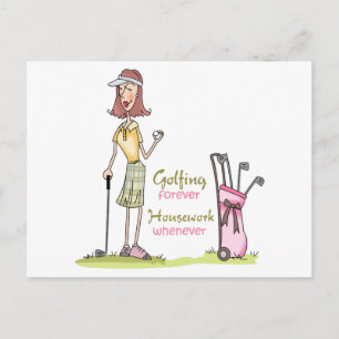 Golfing Forever Postcard