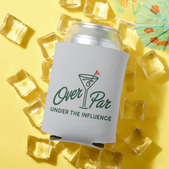 Golfing Gift Over Par And Under The Influence Golf Can Cooler (In Situ Summer)