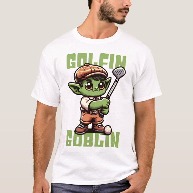 Golfing Goblin Funny Golf T-Shirt (Front)