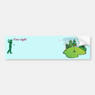 Golfing Golf Course Hole. Bumper Sticker